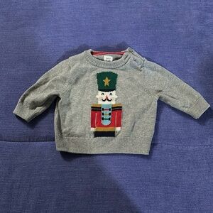Baby boy holiday toy soldier sweater